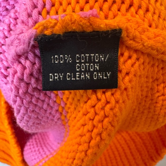 Ralph Lauren Stripped Pink and Orange Sweater Medium - Picture 3 of 4